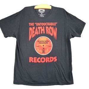 Untouchable Death Row Records T-Shirt Mens L Short Sleeve Black Crew Neck Cotton